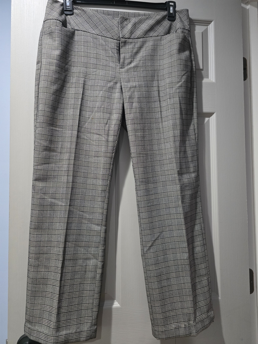 Elle Houndstooth Dress Pants - Black and Gray